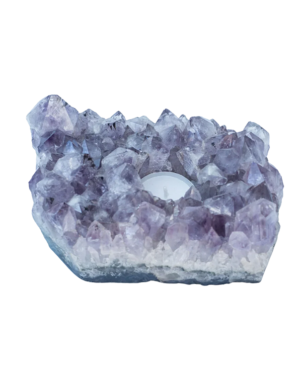 PORTA VELAS DRUSA DE AMETISTA - GIFT AVULSO OU NA CAIXA PERSONALIZADA