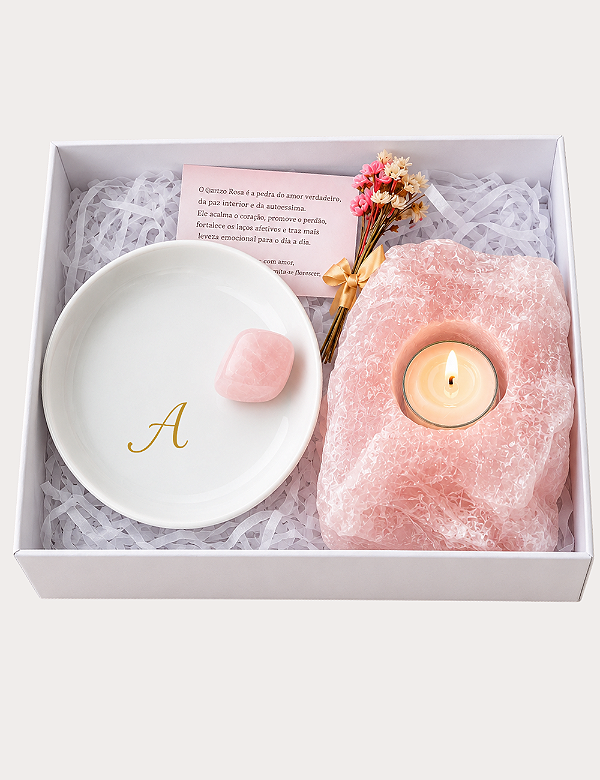 GIFT BOX QUARTZO ROSA | PERSONALIZADO