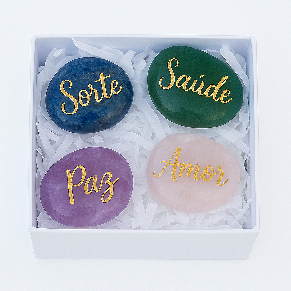 PEDRAS DA FELICIDADE NA CAIXA RIGIDA PERSONALIZADA | GIFT BOX