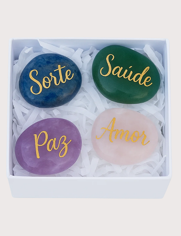 PEDRAS DA FELICIDADE NA CAIXA RIGIDA PERSONALIZADA | GIFT BOX