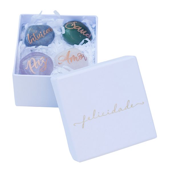 Pedras da Felicidade na Gift Box