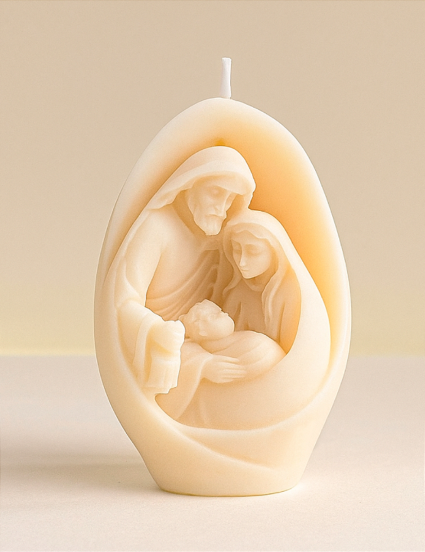 VELA DECORATIVA PRESÉPIO SAGRADA FAMÍLIA