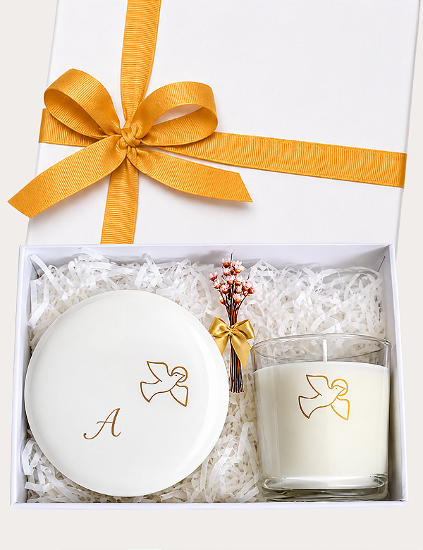 GIFT BOX ESPÍRITO SANTO | PORTA-JOIAS | VELA CHÁ BRANCO | PERSONALIZADO