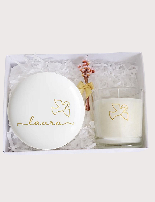 GIFT BOX ESPÍRITO SANTO | PORTA-JOIAS | VELA CHÁ BRANCO |