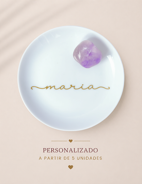PORTA-JOIAS MEU CRISTAL AMETISTA | PERSONALIZADO | ACIMA 5 UNIDADES