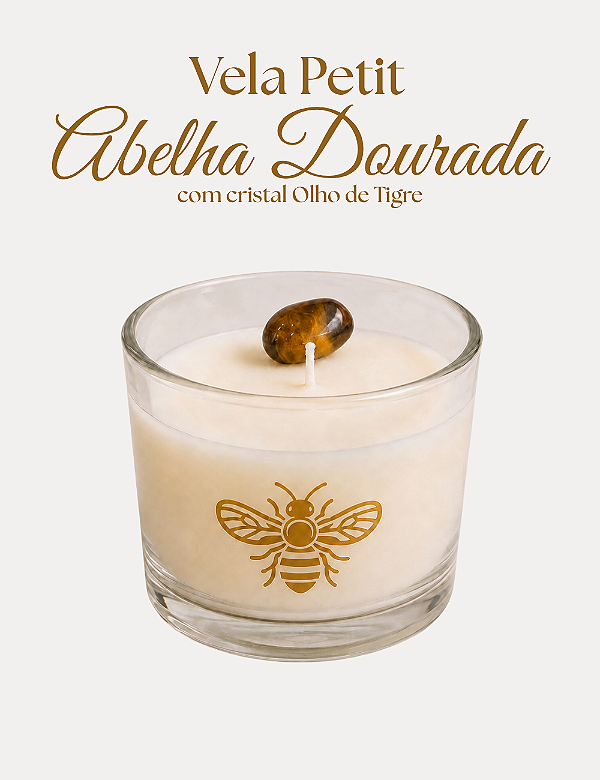 VELA ECOLOGICA PETIT ABELHA COM OLHO DE TIGRE - 150g | COLEÇÃO SHANÁ TOVÁ