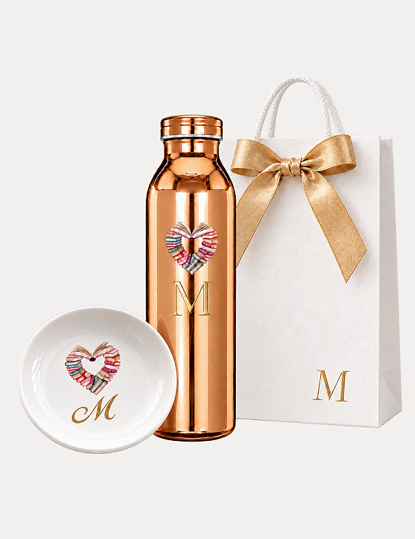 KIT INSPIRA ROSE PERSONALIZADO | GARRAFA TÉRMICA ROSE | PORTA-JOIAS | COLEÇÃO DIA DOS PROFESSORES