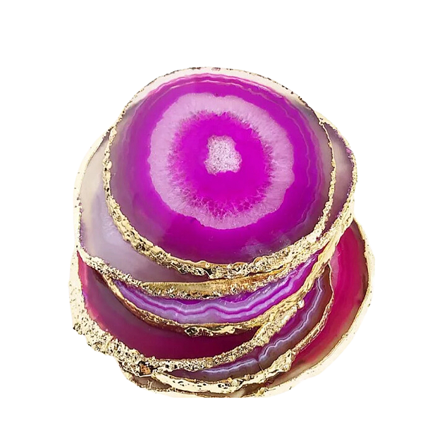 PORTA VELA / COPO EM ÁGATA BORDA OURO - GIFT AVULSO