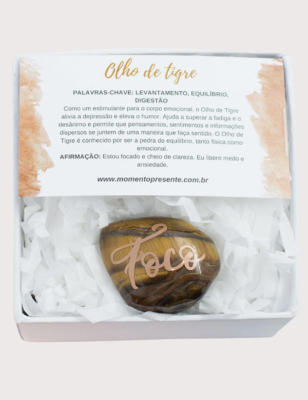 PEDRA ROLADA NA CAIXA PERSONALIZADA | GIFT BOX DESEJO A VOCÊ