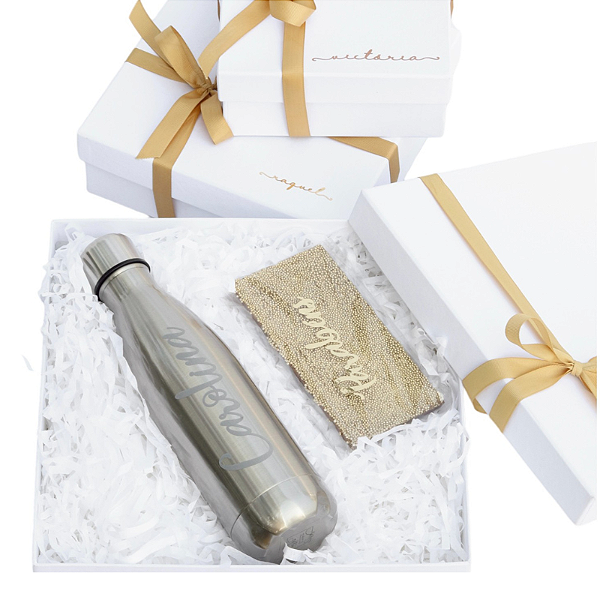 Gift Box Doce Momento - Garrafa Personalizada e Chocolate ao leite artesanal Personalizado