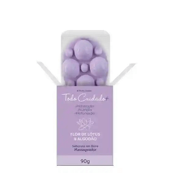 Todo Cuidado+ - Sabonete Massageador Flor de Lotus e Algodão - 90g