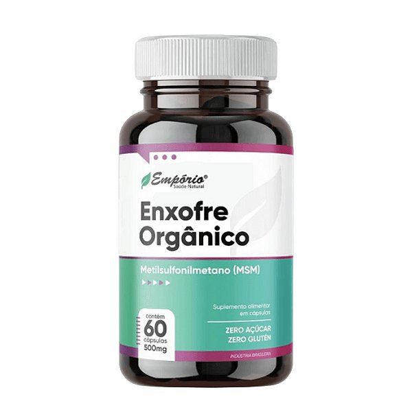 Enxofre Orgânico Msm - 500mg - 60 Cápsulas