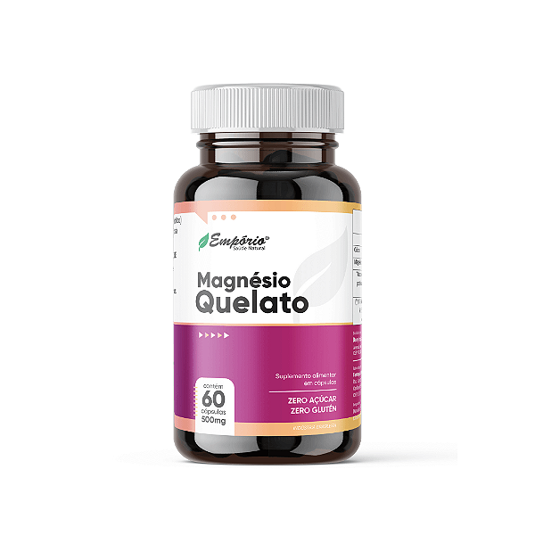 Magnésio Quelato - 500mg - 60 Cápsulas