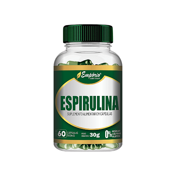 Espirulina - 500mg - 60 Cápsulas