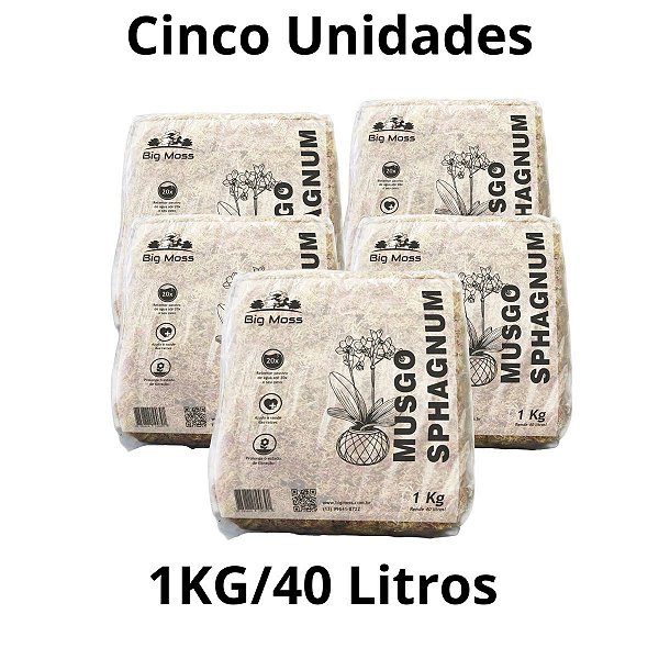 05kg Musgo Esfagno Kit 5 pcts 1kg