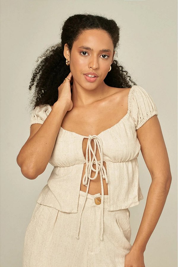 blusinha amarração tapioca