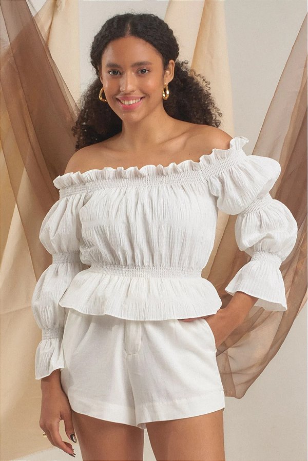 blusa ciganinha coco