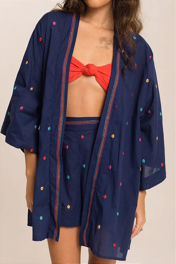 kimono bubble bordado