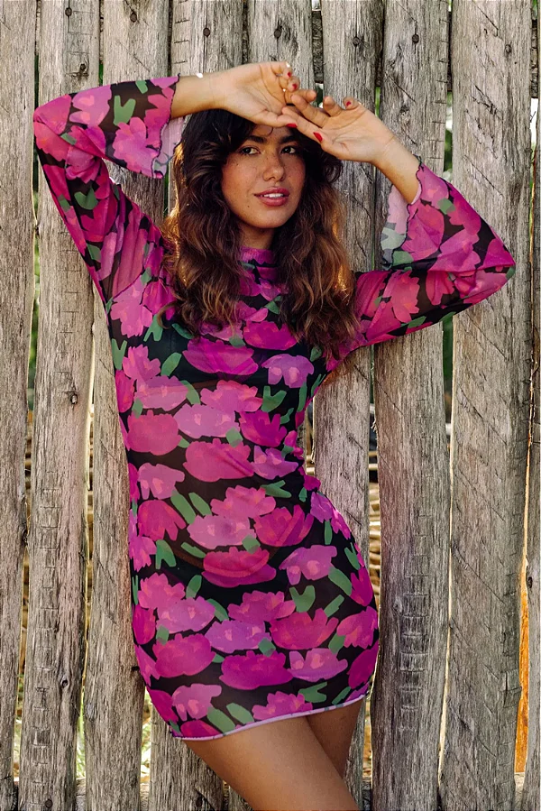 vestido tule aisha preto