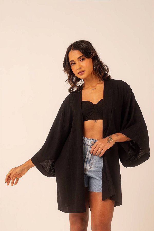 kimono preto