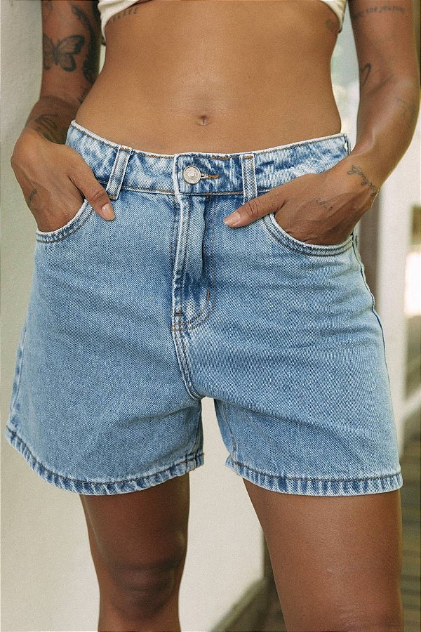 bermuda vintage jeans médio #2
