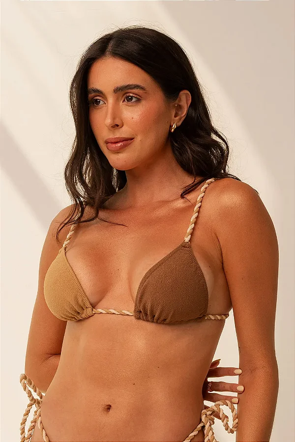 sutiã cortininha duo cream
