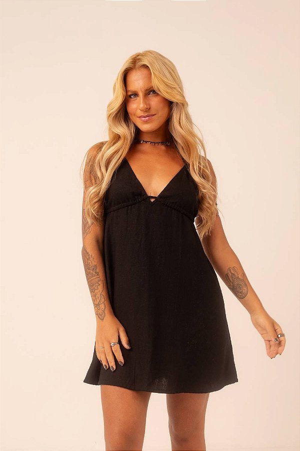 vestido nara preto