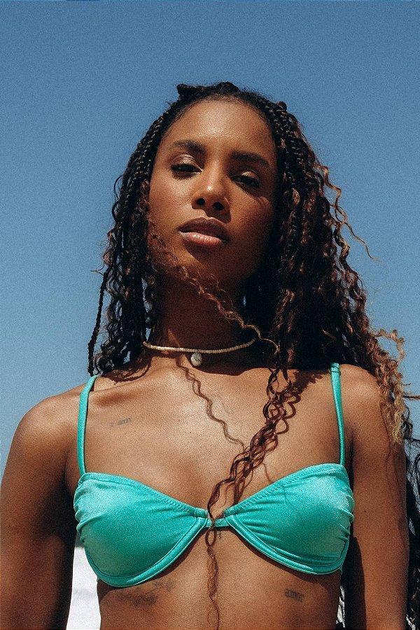 SUTIÃ MEIA TAÇA YASMIN TURQUESA