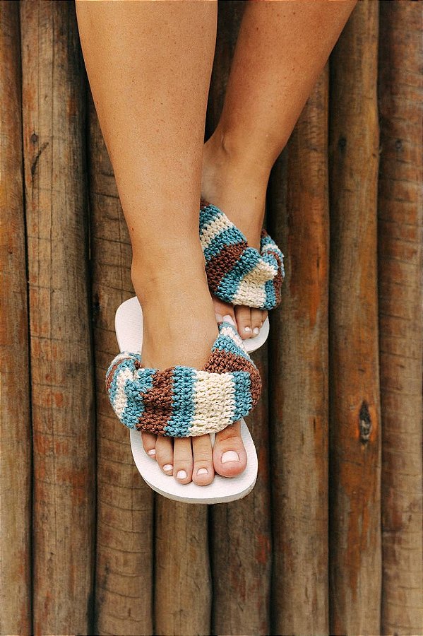 CHINELO DE CROCHE VINTAGE SUN