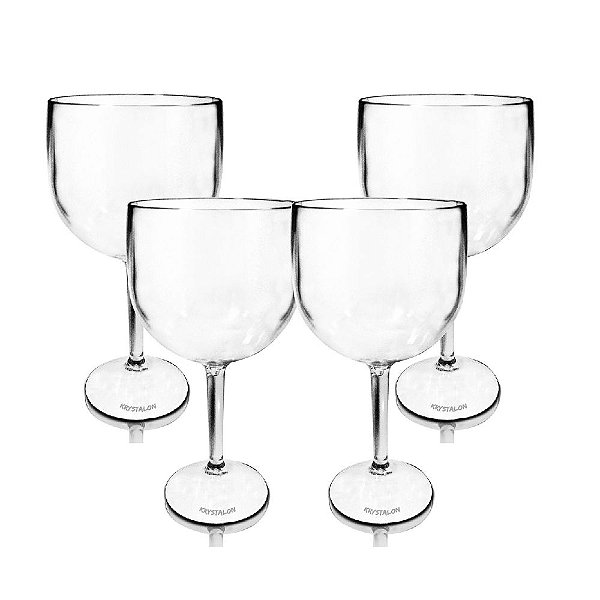 Taças Acrílicas Transparentes para Gin - Kit 4 peças
