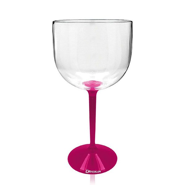 Taça Gin Acrilico - Bicolor Rosa (Consulte opção personalizada)