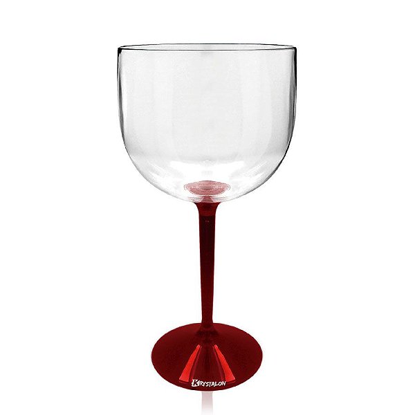 Taça de Gin Acrilico - Bicolor Vermelho (Consulte opção personalizada)