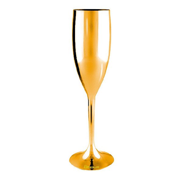Taça Metalizada 170ml Dourada para Champagne (Minimo de 100 peças para Personalizar)