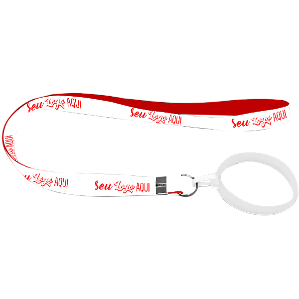 Cordão Tirante Personalizado com porta copo de silicone