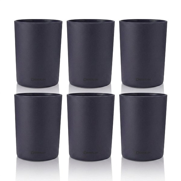 Kit 6 Copos Azul Escuro 200ml Polipropileno( Plástico Durável )