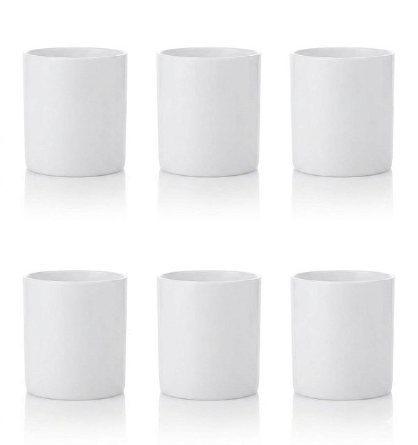 Kit 6 Copos Acrílicos Branco 320ml