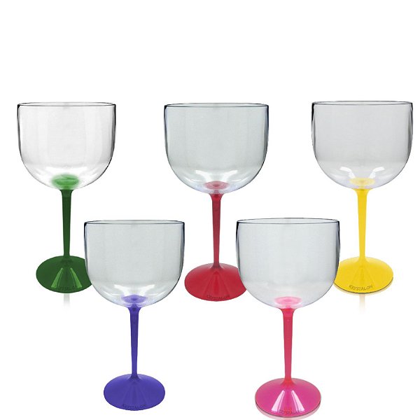 Kit Taça Gin Acrilico - Colorida (Cores Ano Novo)