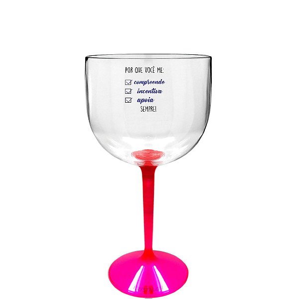 Taça de Gin Acrilico Personalizada - Para Casal e Namorados