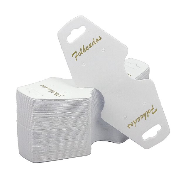 Cartela Tag Pulseira Colar Folheado P - 200 unidades