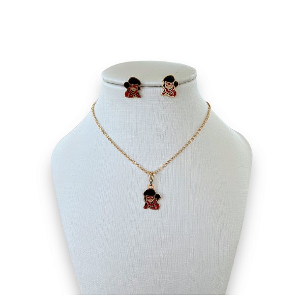 Conjunto Infantil Folheado Ouro 18k Miraculous