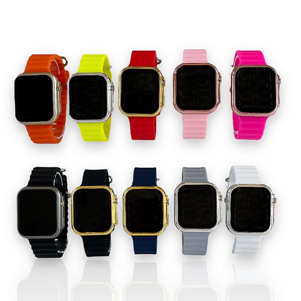 Relógio Silicone Led Digital Oceano