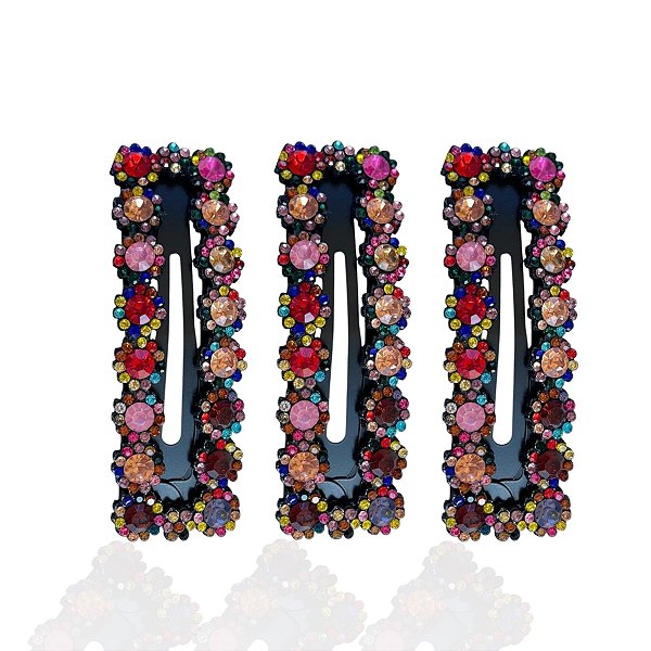 Presilha Tic Tac Strass Quadrada Vazada