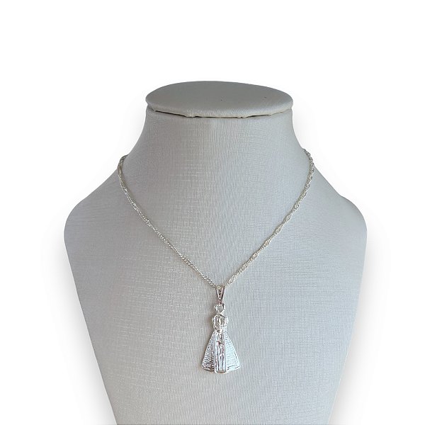 Colar Folheado Prata 925 Nossa Senhora