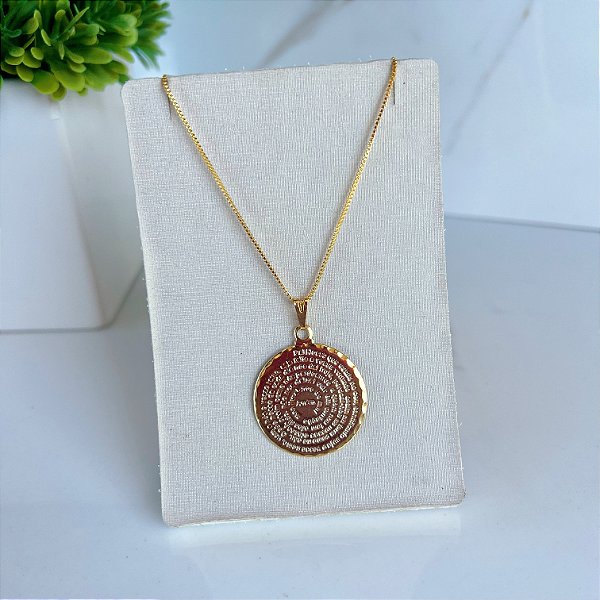 Colar Folheado Ouro 18k Pai Nosso