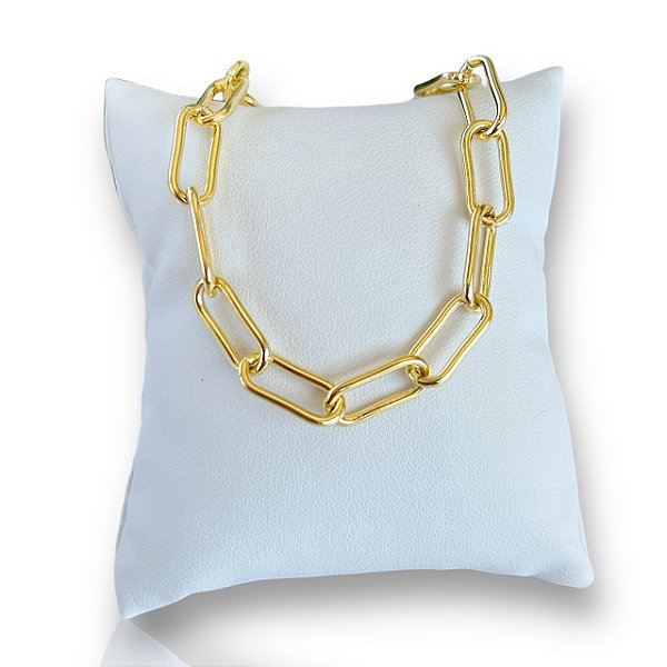 Pulseira Folheada Ouro 18k Correntaria  Elos