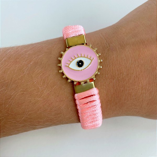 Pulseira Candy Colors Olho Grego Redondo