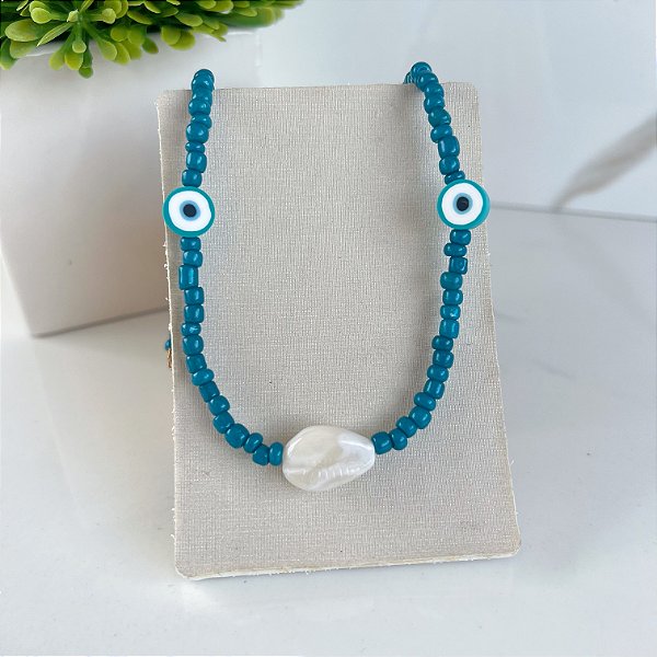 Choker Miçangas Bijuteria Sereismo