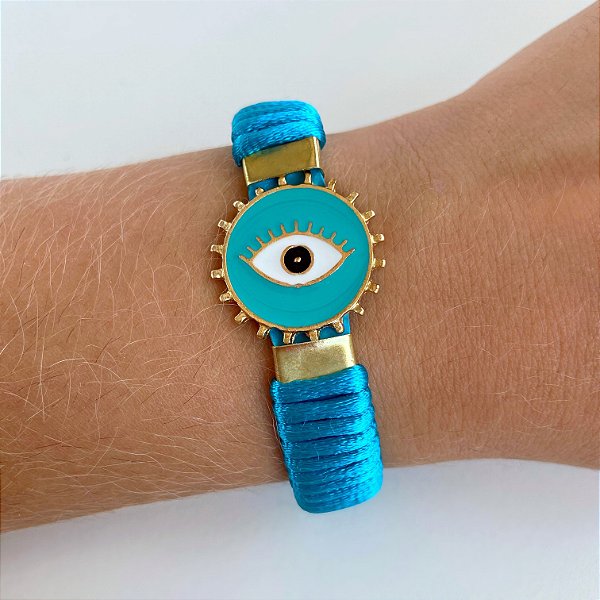 Pulseira Candy Colors Olho Grego Redondo