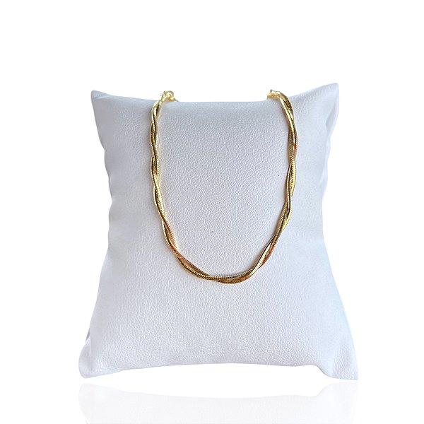 Pulseira Folheada Ouro 18k Rabo de Rato Dupla