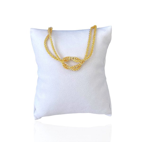 Pulseira Folheada Ouro 18k e Prata 925 Nó Torcida
